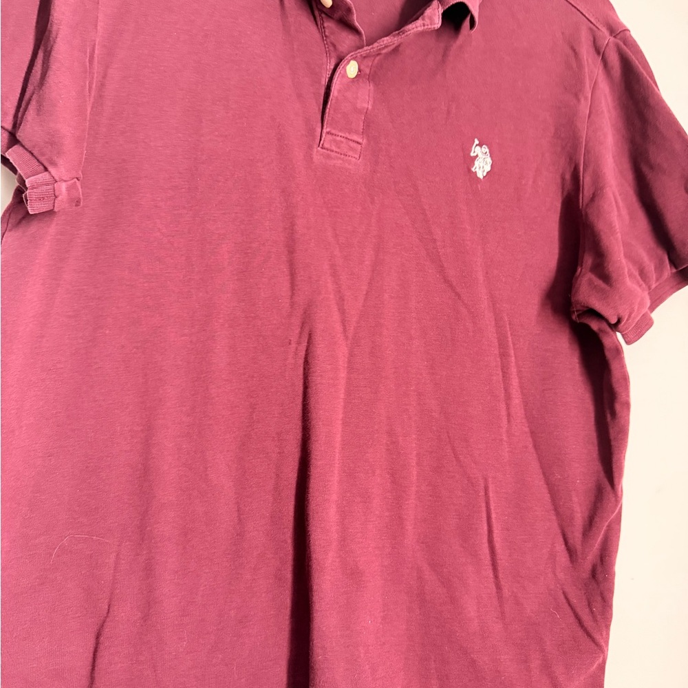 U.S. Polo Assn. Men's Polo in Burgundy with Embroidered Logo